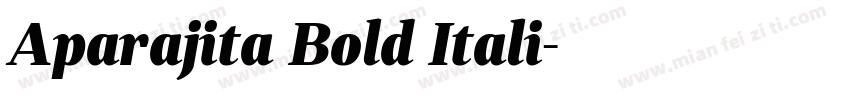 Aparajita Bold Itali字体转换